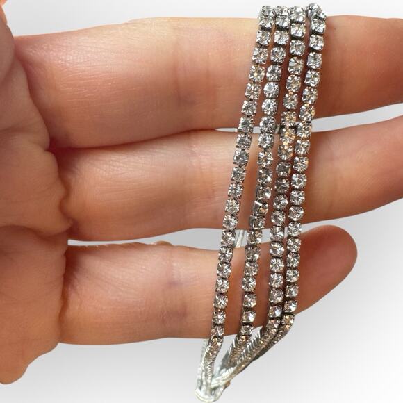 Banana Republic Long Rhinestone Necklace 36” - Picture 2 of 6